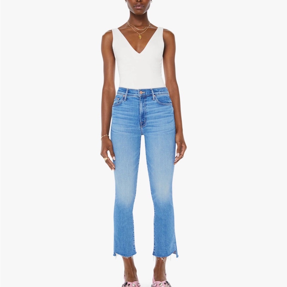 MOTHER Insider Crop Step Fray in Rough Enough